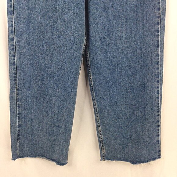 VTG Levis Silvertab Wide Leg Jeans Womens 14 Baggy Skate Y2K 90s Frayed Hem - Picture 4 of 7